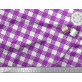 thumbnail image 2 of Soimoi Silk Fabric Gingham Check Print Fabric by The Yard 42 Inch Wide, 2 of 3