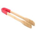 thumbnail image 1 of 1 pince de service pour barbecue, 11,8 pouces pinces de grille-pain en bois réutilisables pour la cuisson des cornichons à pain grillé(rouge), 1 of 9