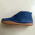 thumbnail image 4 of Women's Comfortable Booties Solid Color Leather Flat Heel Boots Retro Shoes, 4 of 6