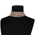 thumbnail image 2 of AMERTEER Luxury Rhinestone Choker Crystal Statement Necklace Multilayer Choker Fashion Jewelry Accessories (Gold), 2 of 6