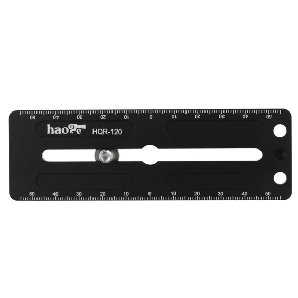Haoge 120mm Multi-Purpose Long Quick Release Extender Rail Sliding Plate for Camera Tripod Ballhead Clamp fit Benro Arca Swiss Sunwayfoto