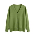 thumbnail image 5 of Hvobtty Chandail Décontracté à Manches Longues pour Femmes avec Col en V, Cardigan à Manches Longues pour Femmes et Cardigan Oversize pour Femmes en Tricot, 5 of 5
