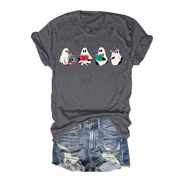 LUOGENLI T-shirts pour Femme pour Femmes T-Shirt à Manches Courtes à Imprimé Floral à la Mode pour Célébration de Jour / Haut à Col Rond 4xlt T-shirts pour Femmes T-shirts Graphiques Saint-Valentin Gris TTG