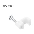 thumbnail image 3 of Unique Bargains Cable Clips, 100 Pack 7mm Nail in Cable Clips Circle Cable Clamps Cable Tacks Cord Clips, 3 of 6