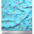 thumbnail image 1 of Soimoi Silk Fabric Aster Floral Printed Fabric 1 Yard 42 Inch Wide, 1 of 3