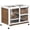 Brown, variant on PawHut Indoor Rabbit Hutch with Wheels, Bunny Cage with Ramp, Grey