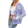 thumbnail image 2 of Styesk Cardigan pour Femmes Cardigan Décontracté Aguichant Mode à Col en V Imprimé Hauts Blouse à Manches Longues pour Femmes, 2 of 6