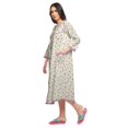 thumbnail image 2 of Moomaya Chemise de Nuit Boutonnée en Coton Imprimé pour Femmes, Robe de Nuit d'Allaitement, 2 of 5