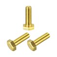 thumbnail image 1 of Unique Bargains Brass Hex Bolts, M8x25mm 3 Pack Fully Thread Grade 4.8 Machine Screws, 1 of 4