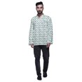 thumbnail image 1 of Atasi Kurta Décontractée Imprimée à Col Chinois Chemise Ethnique Kurta Courte pour Homme Tunique, 1 of 5