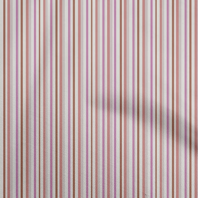 oneOone Rayon Brown Fabric Stripes Craft Projects Decor Fabric Printed By The Yard 56 Inch Wide