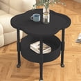 thumbnail image 2 of YYV Mini Table Easy Small Apartment Bedside Table Small Table Black, 2 of 9