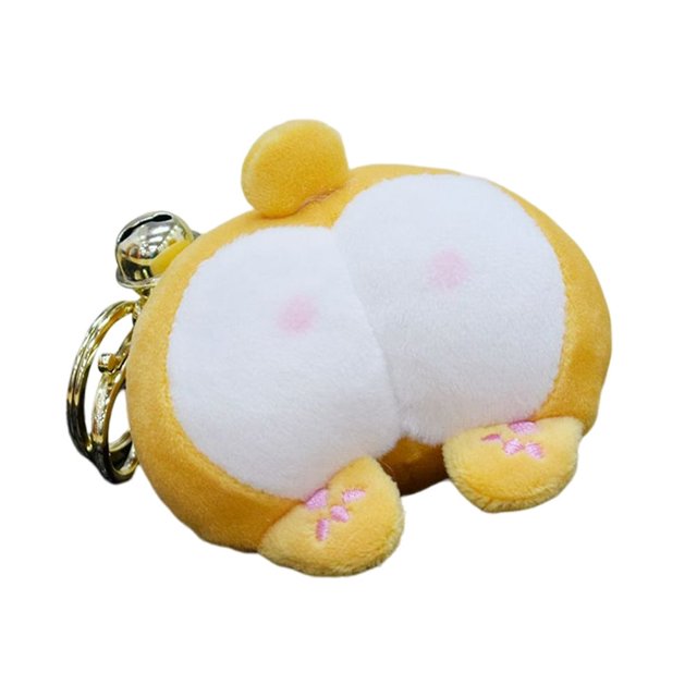 2Pcs Plush Doll Keychain Cute Stuffed Figure Cartoon Keyring Collection Purse Bag Pendant Decoration Birthday Children Shiba Inu