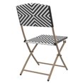 thumbnail image 3 of Mainstays Patio Folding Wicker Chair - Black & White, 3 of 7