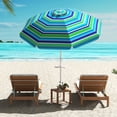 thumbnail image 2 of Gymax Parasol de Plage 6,5 Pi pour Sable, Pare-Soleil Robuste avec Ancre à Sable, 2 of 10