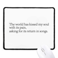 thumbnail image 1 of Poetry Quote World Kissed My Soul Mousepad Stitched Edge Mat Rubber Gang Pad, 1 of 2