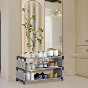 Chmadoxn Rack de chaussures pour le placard, Simple Rack chaussures renforcé Multi Layer Assemblage Simples Rangement Rack Porte multifonctions Ménage économique Espace-économie Rack chaussure Cabinet