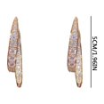 thumbnail image 3 of Cross Curved Earrings,Wear Crossed Earrings At The Front And Back, 3 of 9