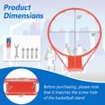 thumbnail image 2 of Costway 18" Basketball Rim Wall Door Mounted Basketball Hoop with All Weather Net Orange, 2 of 9