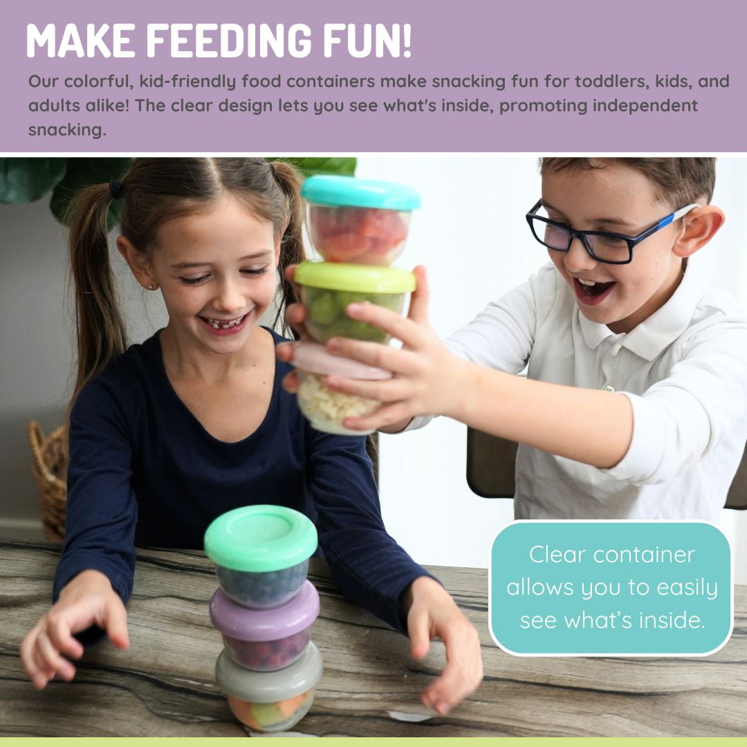 Melii Nesting Food Storage Containers - 6 pack - for Babies, Toddlers and Adults