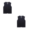 thumbnail image 2 of Youkk Gilet Classique et Polyvalent avec Poches Multiples Bleu Foncé 4XL 2Set, 2 of 6