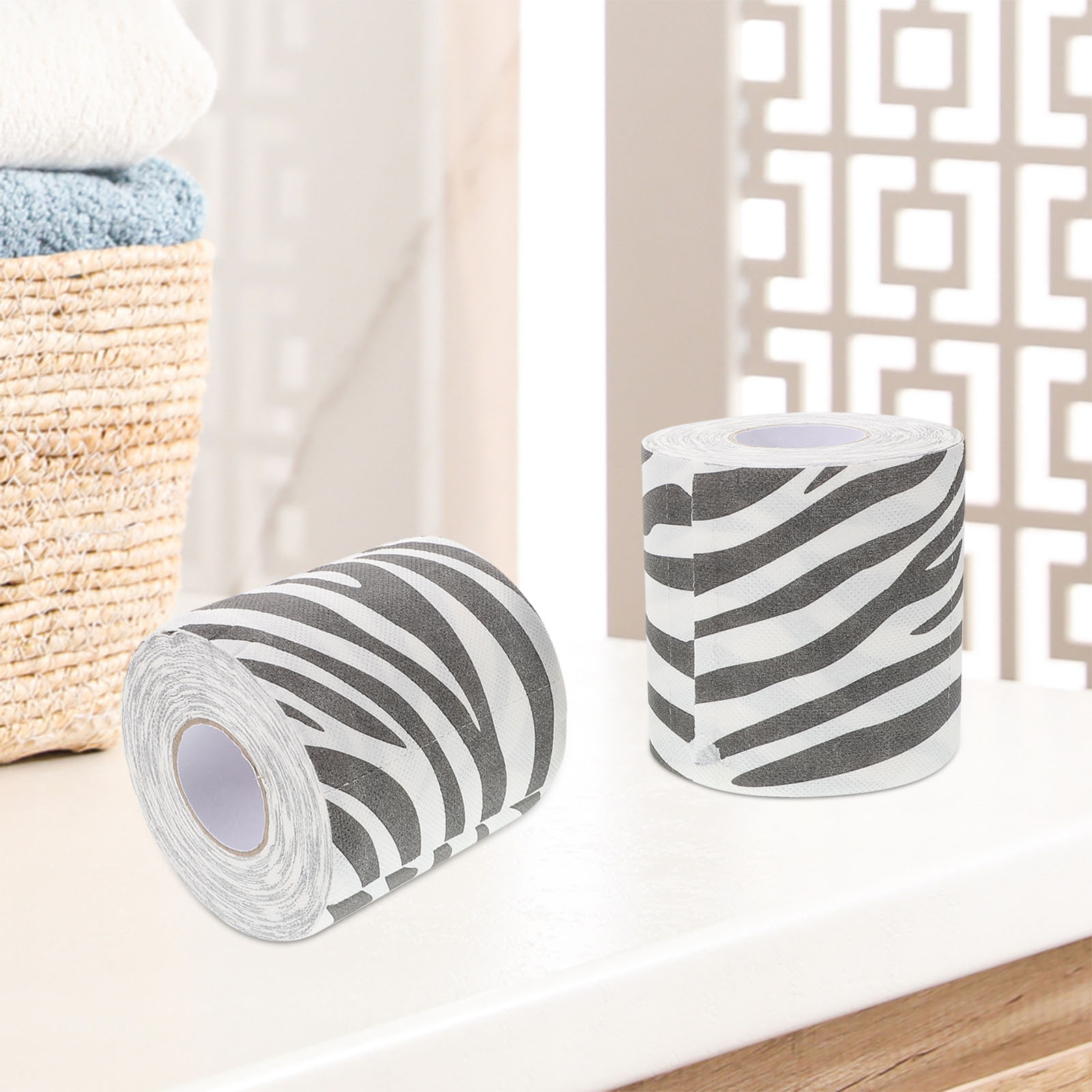 RUNROTOO 2Pcs Tissue Toilet Paper Multi Paper 3D Texture Bathroom Decor For Home Users