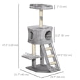 thumbnail image 3 of PawHut 47" Cat Tree Tower with Condo, Ladder, Scratching Posts, Ball, 3 of 10