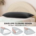 thumbnail image 2 of PiccoCasa 2 Pcs Body Pillowcases Microfiber Envelope Long Pillowcover, King Black, 2 of 8