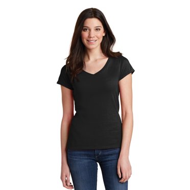 Gildan Softstyle T-Shirt à Col en V Ajusté pour Femmes 64V00L