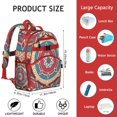 thumbnail image 3 of Trippy Abstract Geometric School Backpack Adjustable Padded Straps Chest Buckle Spacious Durable Backpack For Elementary School, 3 of 6
