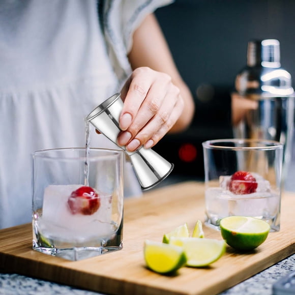 Vaidha Tasse d'Une Once en Acier Inoxydable à Double Extrémité Verre Doseur Verre Doseur à Double Extrémité Verre Doseur Dédié pour Comptoir de Bar Bouclage