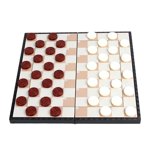 Checkers Board Game, Folding Family Board Game for Game Night,