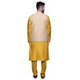 thumbnail image 3 of Atasi Solid Kurta Pajama & Printed Nehru Jacket Set For Mens Party Wear, 3 of 3