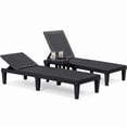 thumbnail image 1 of Homall 2 Pcs Chaise Longue de Patio Extérieure Chaise Longue Réglable, Noir, 1 of 7
