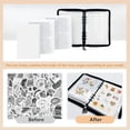 thumbnail image 4 of Organisateur de Rangement pour Autocollants, Album Classeur à Fermeture Éclair pour Collection d'Autocollants, Livre de Collection d'Autocollants Réutilisable pour Adulte avec Papier de Démoulage Vierge et Pochette, Album d'Autocollants A5 pour Collectionner des Autocollants, 4 of 6