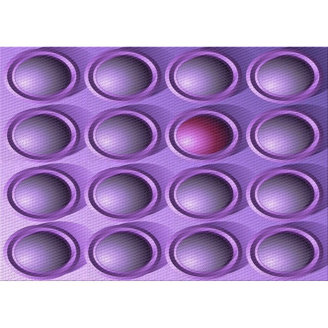 Ahgly Tapis Rectangulaire Lavable en Machine Intérieur Transitionnel Heliotrope Violet, 4 Pieds x 6 Pieds