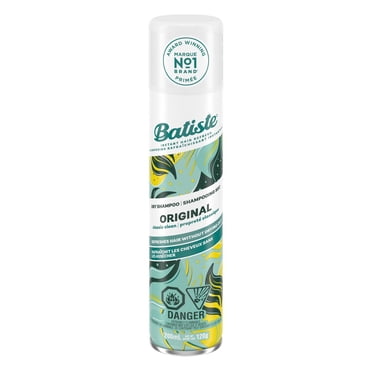 Batiste Shampooing sec en spray, parfum original, taille mini, rafraîchit les cheveux et absorbe l’huile entre les lavages, 200 ml, l’emballage peut varier