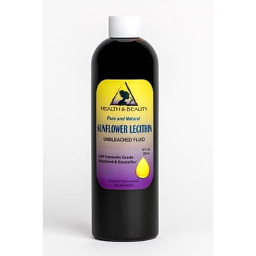 Lecithin sunflower unbleached fluid liquid emulsifier emollient pure 24 oz