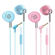 in-Ear Headphone Wired Earphone Electroplating Earbud Ergonomic Design Knot Free Cable Earbuds with Built-in Microphone