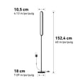 thumbnail image 3 of Artika Leni Modern LED Floor Lamp, Plug In, Black, 3 of 8
