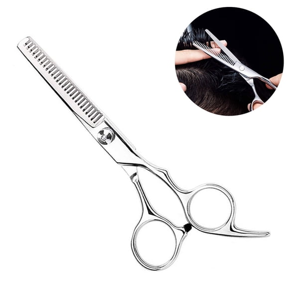 Hair Thinning Shears Professional Teeth Scissors with Adjustable Screw Barber Scissor for Texturizing Styling - Stainless Steel