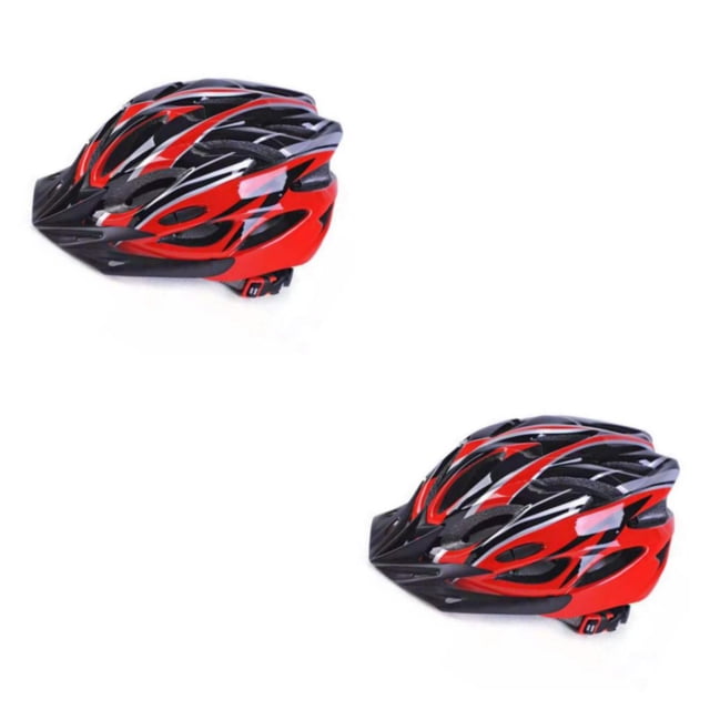 maskred Lightweight Mens Cycle - Comfortable Lining Hollow Impact Resistance PC Adjustable Soft Texture High Density Black Red 2Set