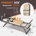 thumbnail image 2 of Soges Foldable Pilates Reformer Machine for Home Use, Portable Pilates Reformer Machine Equipment with Springs & colorful Elastic Cords, Pilates Equipment for All Level Users, Up to 330lbs, Beige, 2 of 9