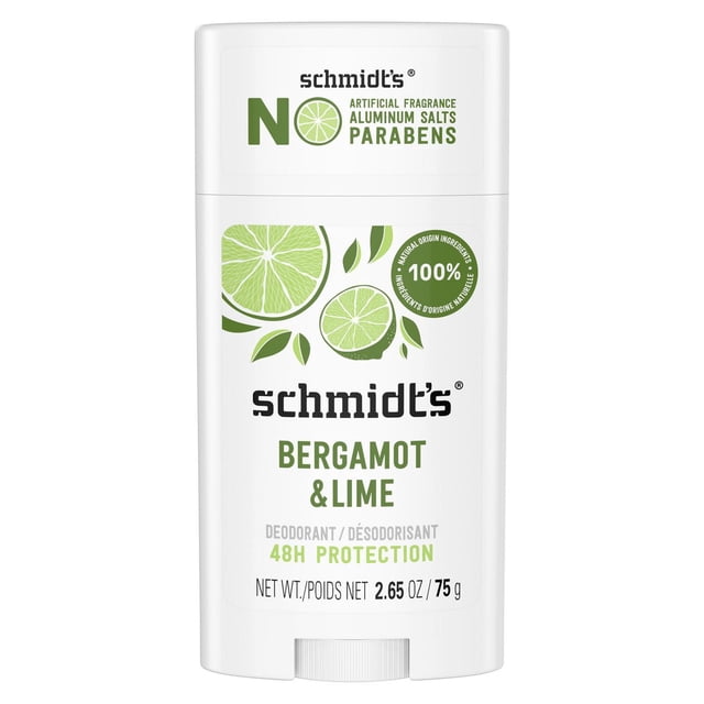 Schmidt's Natural Origin Deodorant Stick Bergamot & Lime, 75 g