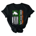 thumbnail image 2 of T-shirts de la Saint-Patrick pour Femmes, T-shirt Imprimé avec Col Rond et Manches Courtes, 2 of 3