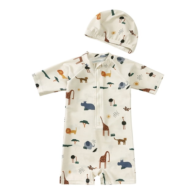 Toddler Swimsuit Boy Cartoon Baby Boy Bathing Suit Boy Rash Guard Boys Swim Suits 1-2 Years
