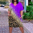 thumbnail image 1 of Fshaion Robe d'Été pour Femmes 2024 Robe Grande Taille pour Col en V Décontractée Robes d'Été Poche Genou Manches Courtes avec Poches Liquidation à Moins de 10!, 1 of 5