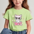 thumbnail image 2 of Girls' Graphic Tees Summer Cute Tops Casual Short Sleeve Crew Neck T Shirts, 2 of 7