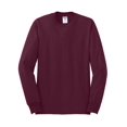thumbnail image 1 of Jerzees Mens DRI-POWER Active Long Sleeve Crew T-Shirt, XL, Maroon, 1 of 1
