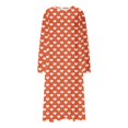 thumbnail image 5 of Mgmyaa Nuisette pour Femme à Manches Longues, Col Ras du Cou, Chemise de Nuit Imprimée, Longue Tenue de Détente, Robe Maxi Décontractée de Détente, Robes de Maison, 5 of 5